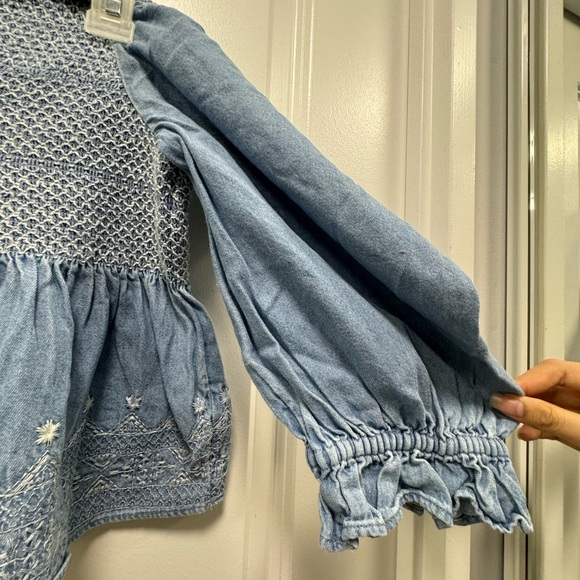 American eagle cropped off shoulder long sleeve blouse - Picture 5 of 6